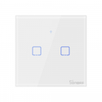 I&scaron;manusis jungiklis SONOFF T0Eu2C-Tx, 2 kanalų, 480W/1 kanalui, 960W/viso, 230V, valdomas liečiamu m