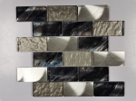 Stiklo mozaika MONA MOSAICS Td21-306, 300 x 300 x 8 mm, 11 vnt./dėž., stiklo ir akmens mozaika, spl.