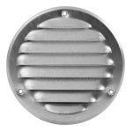 Ventiliacinės grotelės EUROPLAST MR100Zn, d100 mm, metalinės, cinkas