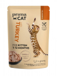 Konservuotas kačių ėdalas PRIMACAT Classic, kalakutiena padaže, kačiukams, 85g