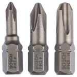 Antgalių komplektas BOSCH, Extra Hart Ph, PH1,PH2, PH3, 25 mm, 3 vnt.