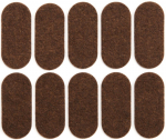 Padukas VOREL, Y x 74866, 20 x 45 mm, 10 vnt. lipnus, rudas veltinis
