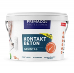 Gruntas PRIMACOL Betonkontakt, 4,5 kg, baltas, smulkiagrūdis, vidaus ir lauko darbams