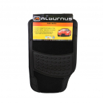 Automobilio kilimėliai ALBURNUS, universalūs, guminiai, su medžiaga, priekiniai 69x45 cm, galiniai 4