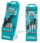 Prietaisai TOTAL, nulaužtiems varžtams i&scaron;sukti, Cr-V, 5 vnt. (3-18 mm) TACSE0056