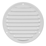 Ventiliacinės grotelės EUROPLAST MR125, d125 mm, metalinės, baltos spalvos