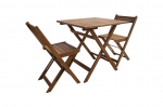 Lauko baldų komplektas NOVELLY HOME AG-050, akacijos mediena,  natūralios sp., stalas 60 x 60 x 75 c