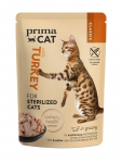 Konservuotas kačių ėdalas PRIMACAT Classics, kalakutiena padaže, sterelizuotoms katėms, 85g