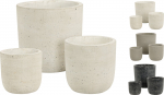 Lauko vazonas, tamsiai pilkos sp., 14,5 x 14,5 x 14 cm.