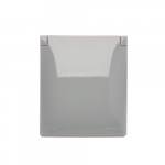 Ki&scaron;tukinis lizdas KONTAKT SIMON Aquaclick, pilkos sp., 1 viet., mechanizmas su korpusu, su dangteliu