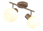 Kryptinis &scaron;viestuvas GLOBO Eileen, E27, 2 x 40W, 230V, kavos sp., 300x125x175 mm