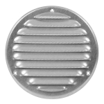 Ventiliacinės grotelės EUROPLAST MR125Zn, d125 mm, metalinės, cinkas