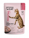 Konservuotas kačių ėdalas PRIMACAT Classic, la&scaron;i&scaron;a padaže, sterelizuotoms katėms, 85g