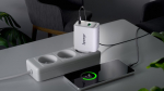 Telefono ir ne&scaron;iojamo kompiuterio įkroviklis SPONGE Charger C2, 45 W, USB-C ir USB-A, GaN T&Uuml;V sertif