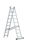 Kopėčios HERVIN EQUIPMENT, aliuminės, universalios, 2x9 pakopų, 2460-3790 mm, AC0209A