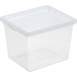 Daiktadėžė PLAST TEAM Basic Box, su dangčiu, skaidri, 20,5 x 14,5 x 17 cm, 3,5 l