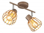Kryptinis &scaron;viestuvas GLOBO Olin, E27, 2 x 40W, 230V, kavos sp., 300x125x175 mm
