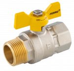 Rutulinis ventilis dujoms FERRO G18, 1", trumpa rankena, vidus/i&scaron;orė, KGMS31