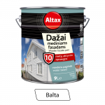 Vandeniniai dažai ALTAX, mediniams fasadams, balti, 9 l