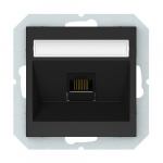 Kompiuterio lizdas VILMA Qr1000 Klrj45-16E2-02, 1 x RJ45, įleidžiamas, 6 kategorijos, matinės juodos