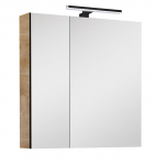 Vonios spintelė ELITA Cabinet 60, 61,8x50x12,9 cm, pakabinamas veidrodis su LED, 2 durelės, &bdquo;Canela&ldquo;