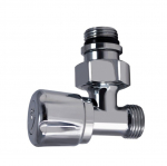 Ventilis kampinis W-LINE, 1/2'' x 1/2'', 250TA, chromuotas, 3763