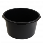 Apvali plastikinė vonelė, 65 l, juoda