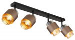 Kryptinis &scaron;viestuvas GLOBO Milley, E27, 4 x 40W, 230V, matinės bronzos spalvos, 650 x 100 x 125 mm,