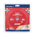Medienos pjovimo diskas skersinio pjovimo staklėms SPECIALIST+ Multimaterial, 254x30 mm, 48 dantys