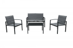 Lauko baldų komplektas LEX GLS804645, komplektą sudaro: dvivietis krėslas, 2 kėdės ir staliukas