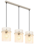 Pakabinamas &scaron;viestuvas GLOBO Gorley, E27, 3 x 60W, 230V, matinės smėlio spalvos, reguliuojamas auk&scaron;t