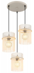 Pakabinamas &scaron;viestuvas GLOBO Gorley, E27, 3 x 60W, 230V, matinės smėlio spalvos, reguliuojamas auk&scaron;t