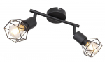 Kryptinis &scaron;viestuvas GLOBO Xara I, E14, 2 x 40W, 230V, juodos sp., 220x80x180 mm