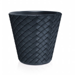 Plastikinis lauko vazonas MATUBA, juodos sp., vazono skersmuo 60 cm.