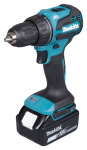 Akumuliatorinis suktuvas gręžtuvas MAKITA DDF490RTJ, 18 V, maks. sukimo momentas 50/27 Nm, komplekte