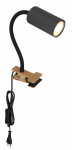 Kryptinis &scaron;viestuvas GLOBO Robby, GU10, 1x25W, 230V, su jung. ant 1,5 m laido, metalinis, matinės ju