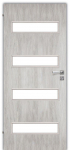 Laminuotos vidaus durys su užlaida VOSTER Milano, kairinės, spalva Silver oak, matmenys 2030 x 844 x