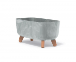 Plastikinis lauko vazonas "Gracia Case Beton Effect", pilkos sp., betono efekto, 39 x 19,5 x 18,7 cm