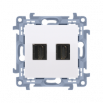 HDMI lizdas KONTAKT SIMON 10, baltos sp., 2 viet., CGHDMI2.01/11
