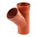 Lauko nuotekų tri&scaron;akis MAGNAPLAST PVC KG, DN160/160/87&deg;