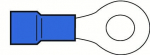 Laido antgalis ELECTRALINE, kilpa, 6,3 mm, mėlynos sp., 10 vnt., 962290