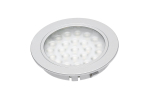 LED &scaron;viestuvas GTV Alvaro, 1,7 W, 12V, 3000 K, 130 lm, IP20, įleidžiamas, laidas 2 m, apvalus, 65x9,
