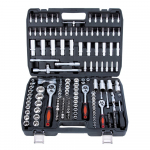 Įrankių rinkinys TRIMAX, komplekte 1/2", 3/8", 1/4'' terk&scaron;liniai veržliarakčiai ir galvutės, 172 vnt