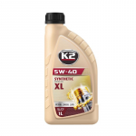 Variklinė alyva K2 5W-40, sintetinė, benzininiams ir dyzeliniams varikliams, 1L