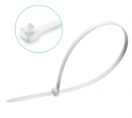 Tvirtinimo dirželiai XIDO, daugkartinio naudojimo, 4,6x200 mm, baltos sp., 100 vnt., TDR5X200-W