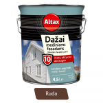 Vandeniniai dažai ALTAX, mediniams fasadams, rudi, 4,5 l