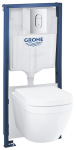 Klozeto komplektas GROHE Rapid Sl+Euro Rimless, komplekte potinkinis rėmas GROHE RAPID SL, pakab. kl