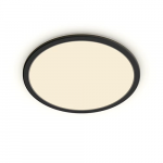 LED &scaron;viestuvas PHILIPS Superslim Cl550, pavir&scaron;inis, 15 W, 2700 K, 1300 lm, apvalus, juodos sp., IP44