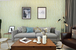 PVC klijuojama ruloninė sienų danga WAKSLINE Ym-05, spl. Geltona, 500x2800x2,5 mm, padengta aliumini