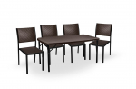 Lauko baldų komplektas NOVELLY HOME RAK-152, YC-047, stalas ir 4 kėdės, kėdės 88 x 57 x 45 cm, stala